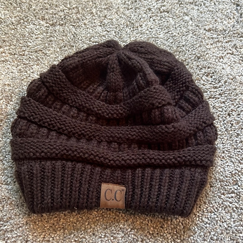 Brown CC beanie